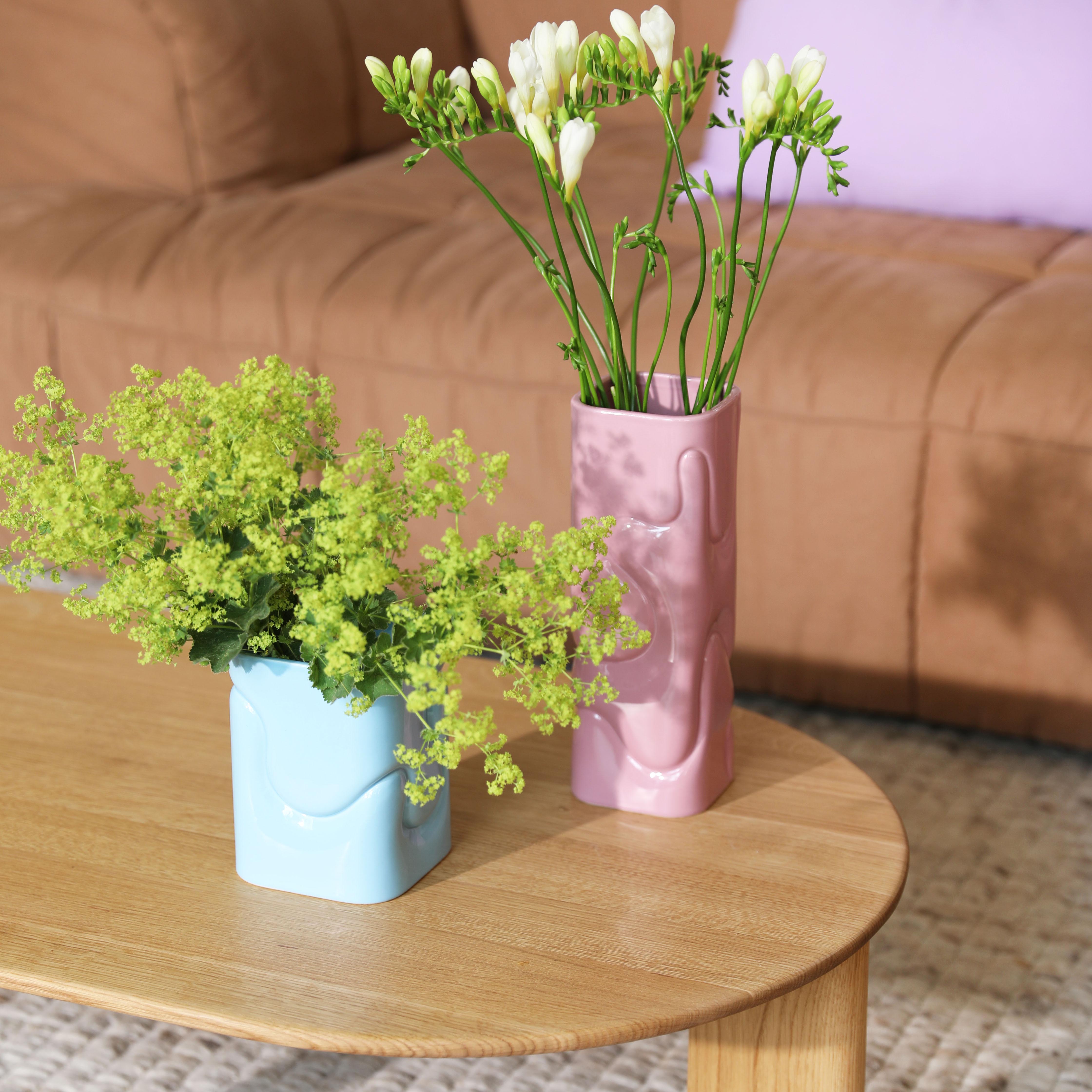 Vase puffy light blue - Vases - &k Amsterdam